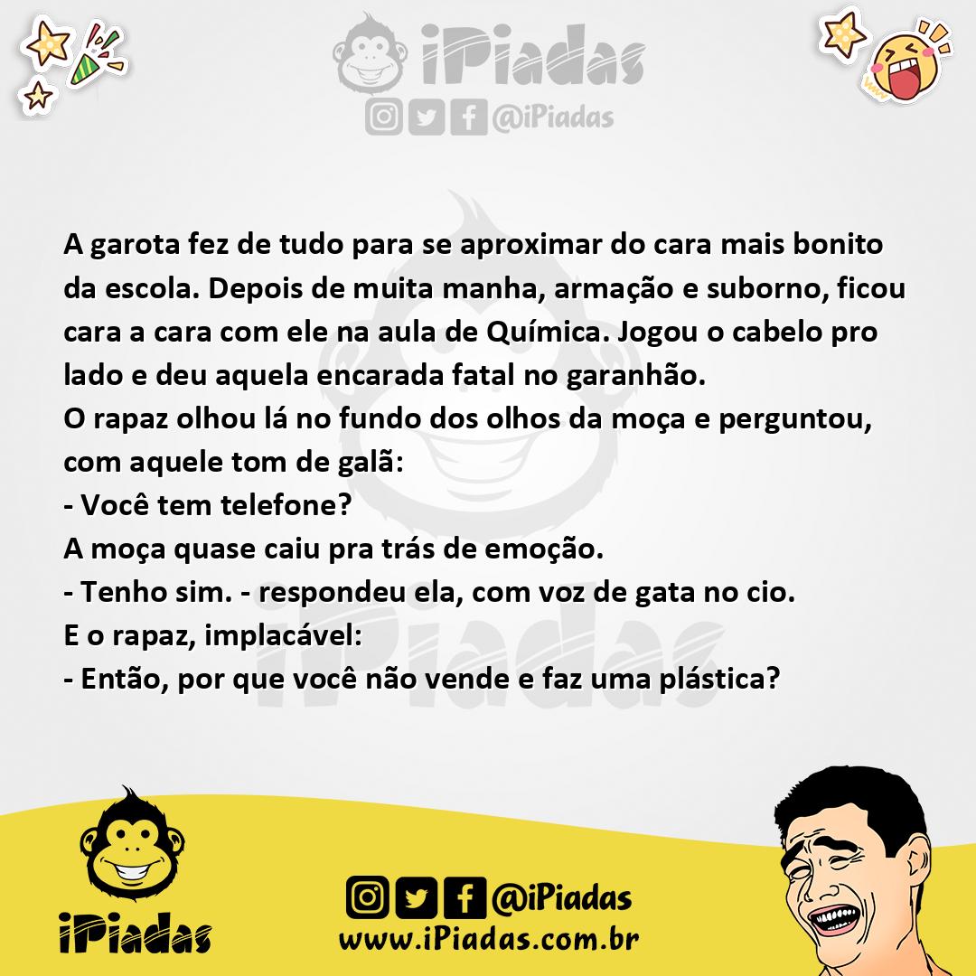 Ilustração da piada Cantada dez no iPiadas