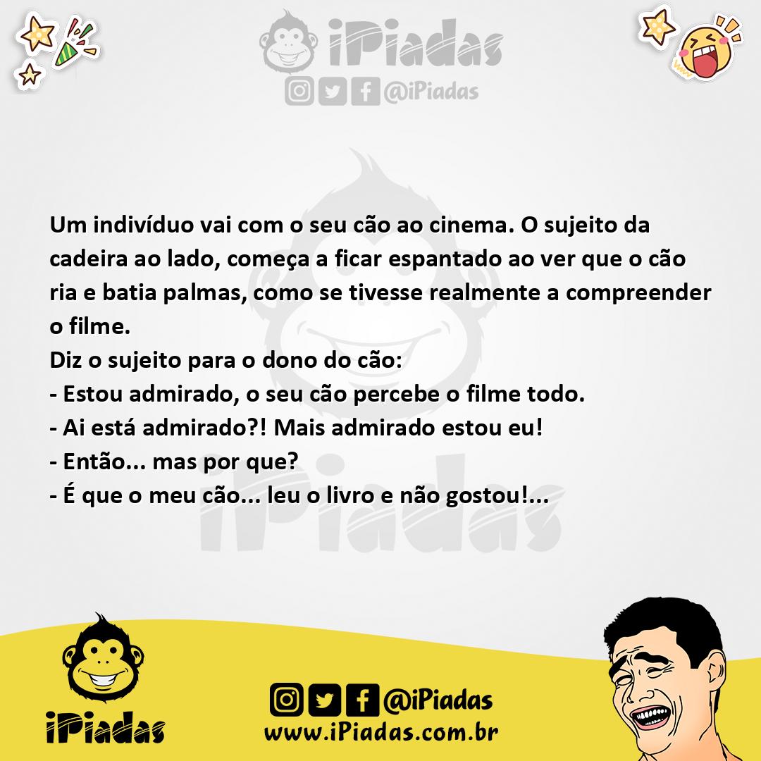 Ilustração da piada Cão inteligente no iPiadas
