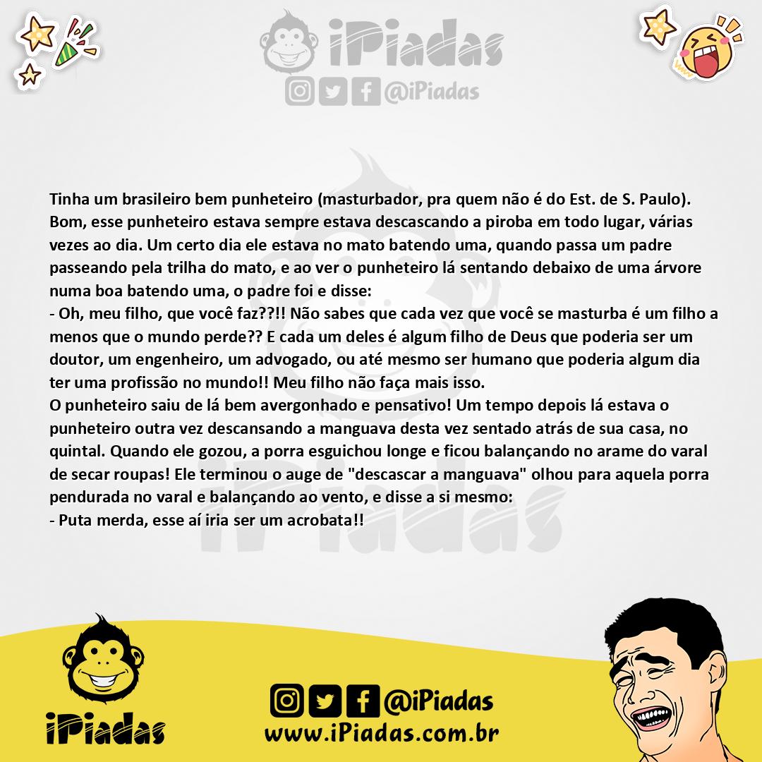 Ilustração da piada Cara bem punheteiro no iPiadas