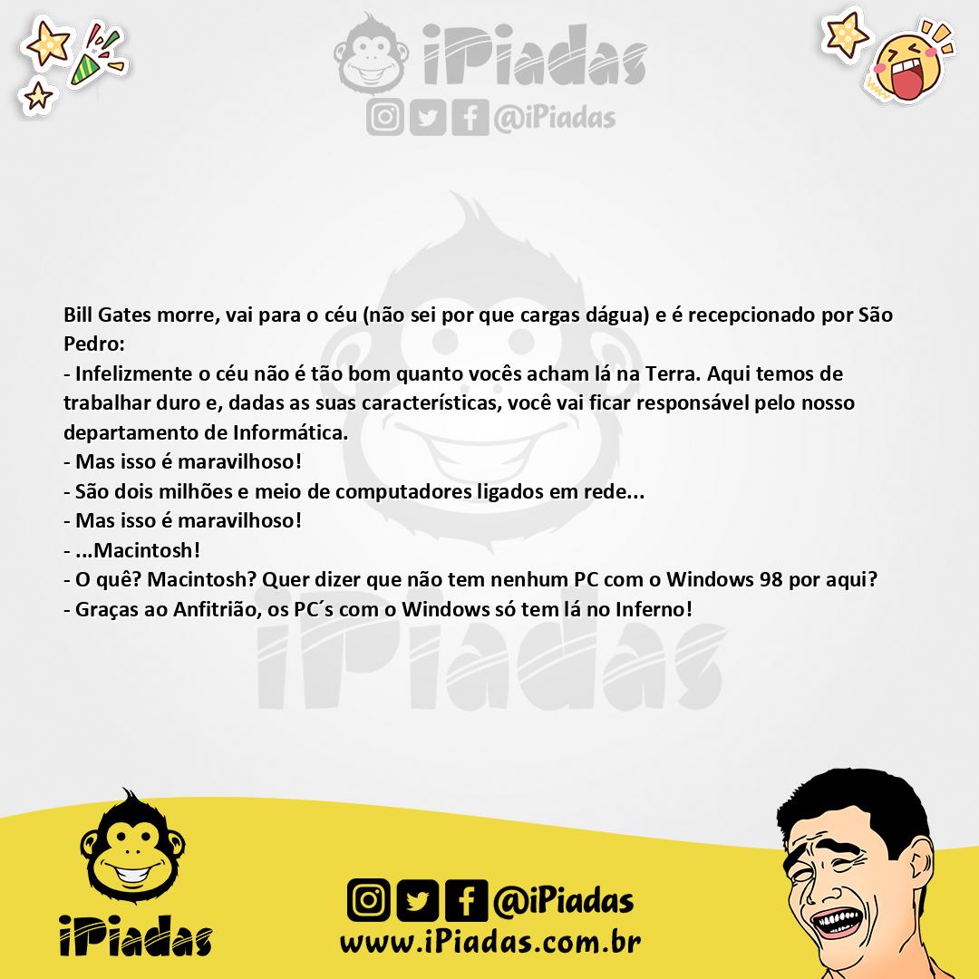 Ilustração da piada Céu de Verdade no iPiadas