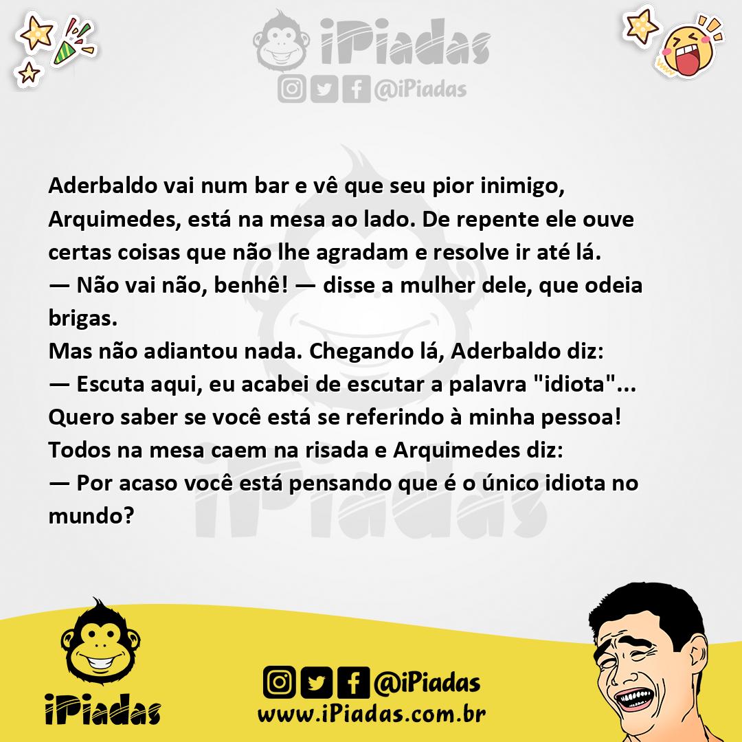 Ilustração da piada Chamado de Idiota no iPiadas
