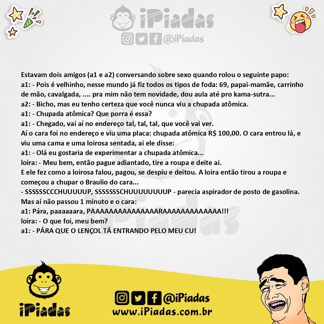 Ilustração da piada Chupada Atômica no iPiadas