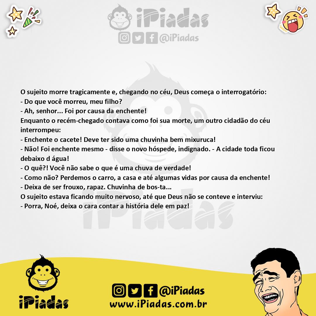 Ilustração da piada Chuva mortal no iPiadas