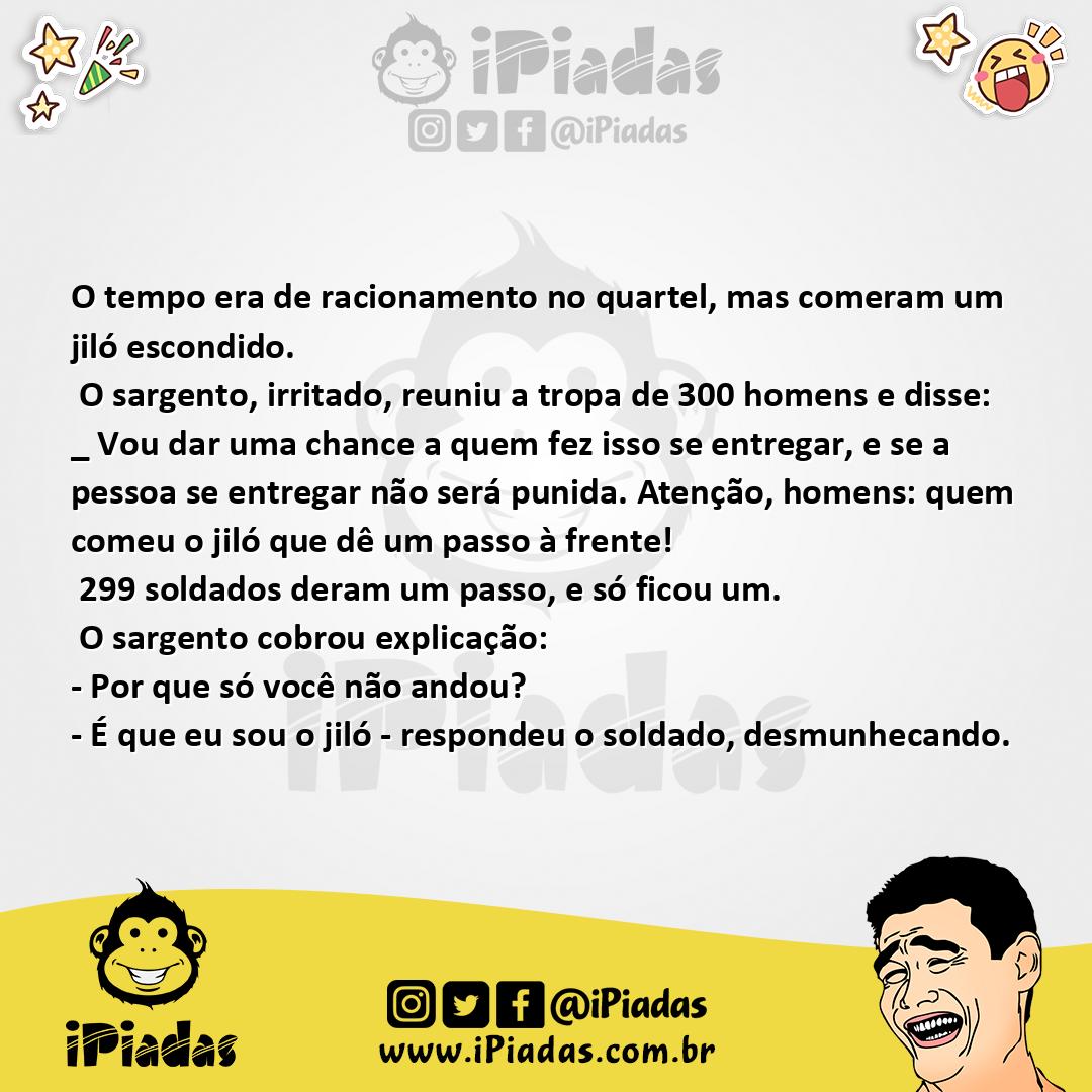 Ilustração da piada Comeram o jiló no iPiadas