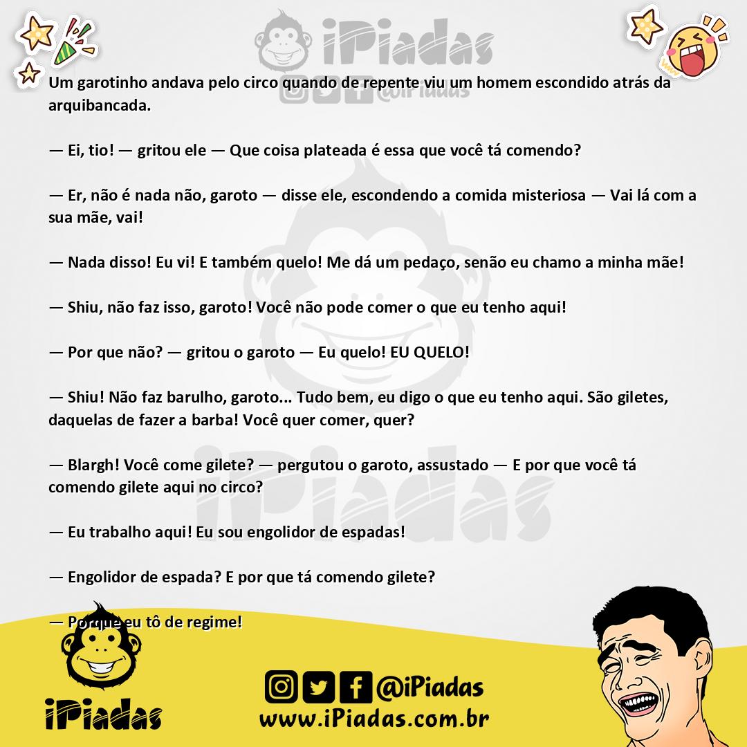 Ilustração da piada Comida estranha no iPiadas