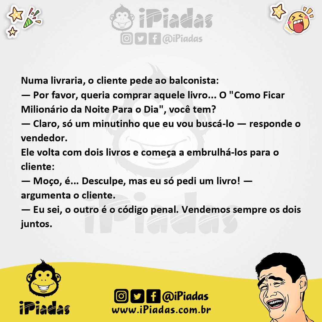 Ilustração da piada Como Ficar Milionário no iPiadas
