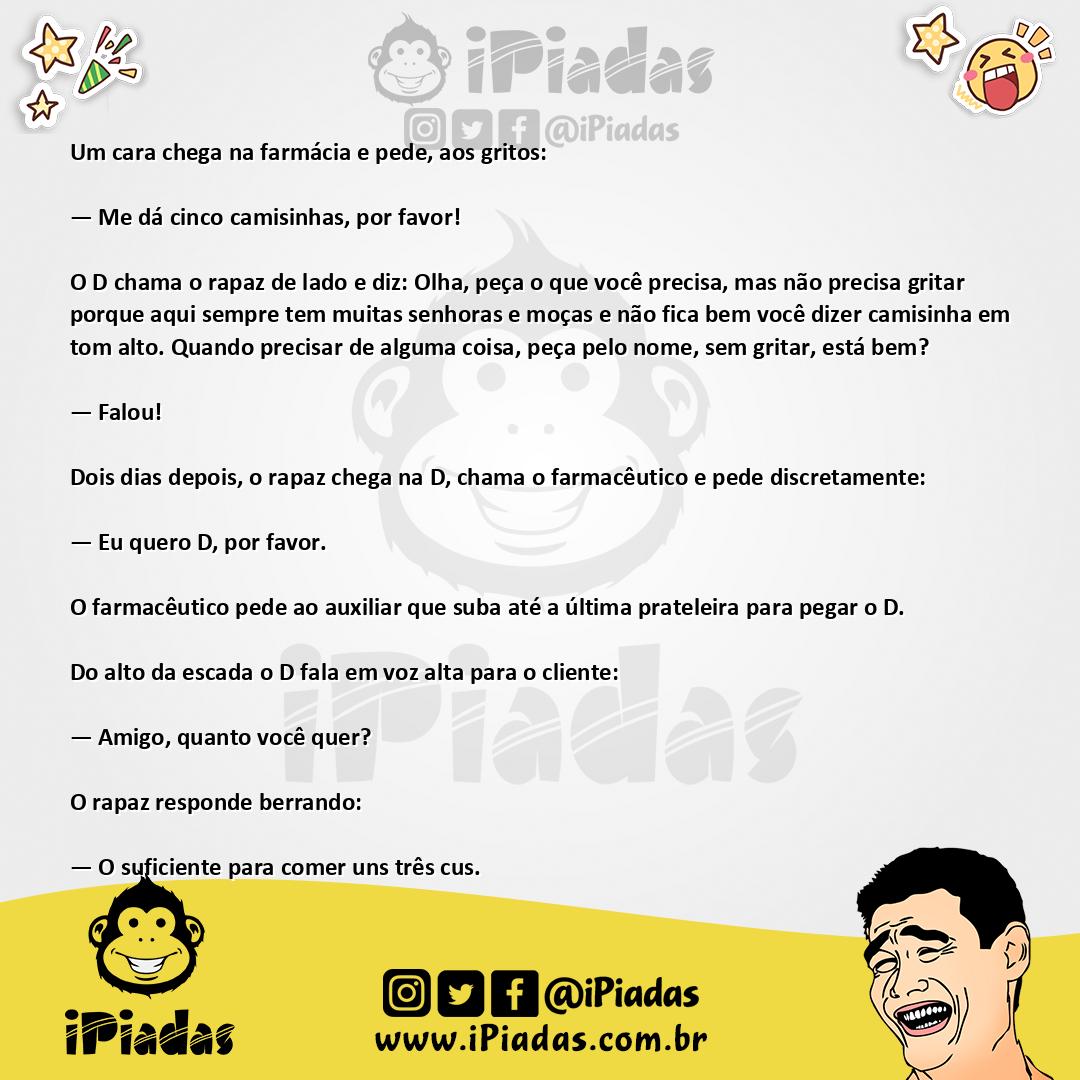 Ilustração da piada Comprando vaselina no iPiadas