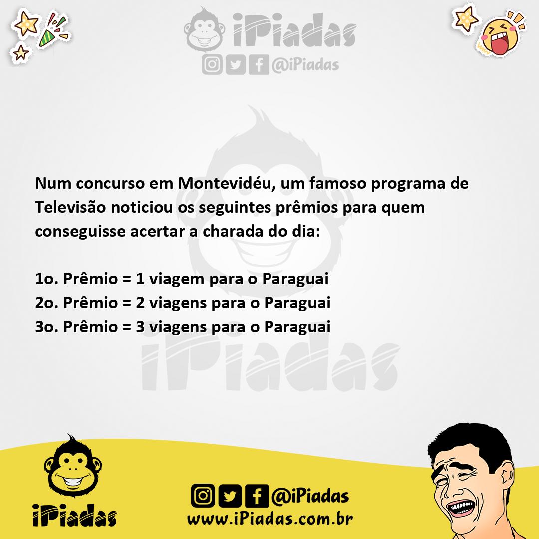 Ilustração da piada Concurso em Montevidéu no iPiadas