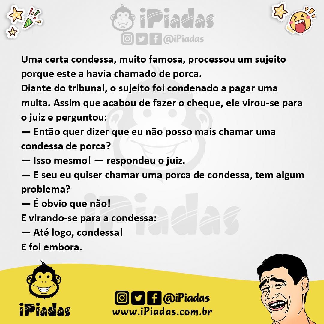Ilustração da piada Condessa Porca no iPiadas