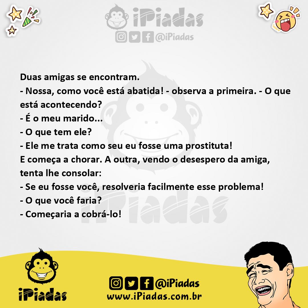Ilustração da piada Conselho de Amiga no iPiadas
