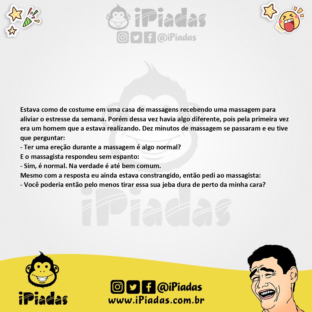 Ilustração da piada Constrangimento na Massagem no iPiadas