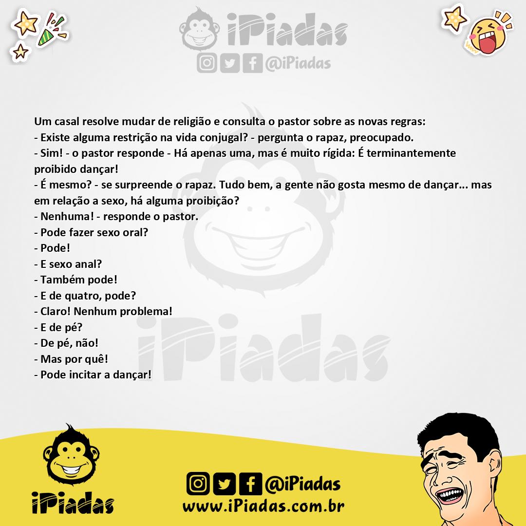 Ilustração da piada Dança proibida no iPiadas