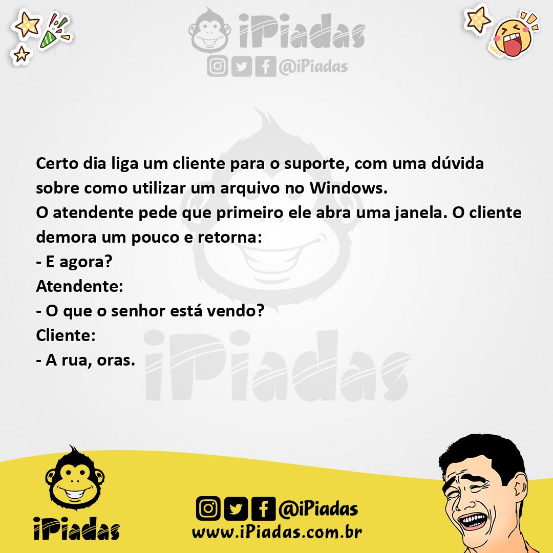 Ilustração da piada Dando suporte no iPiadas