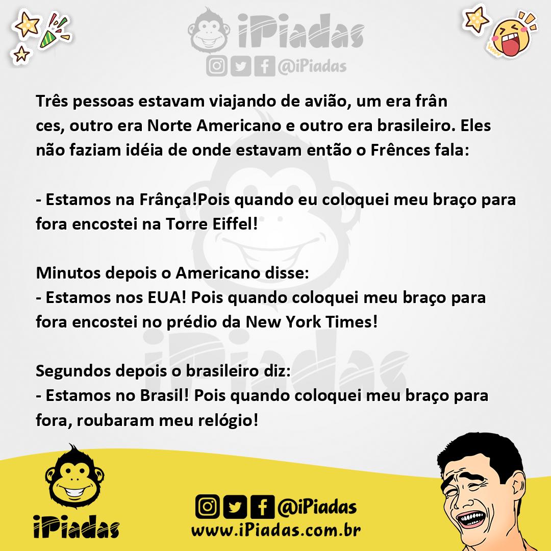 Ilustração da piada Dentro do Avião! no iPiadas