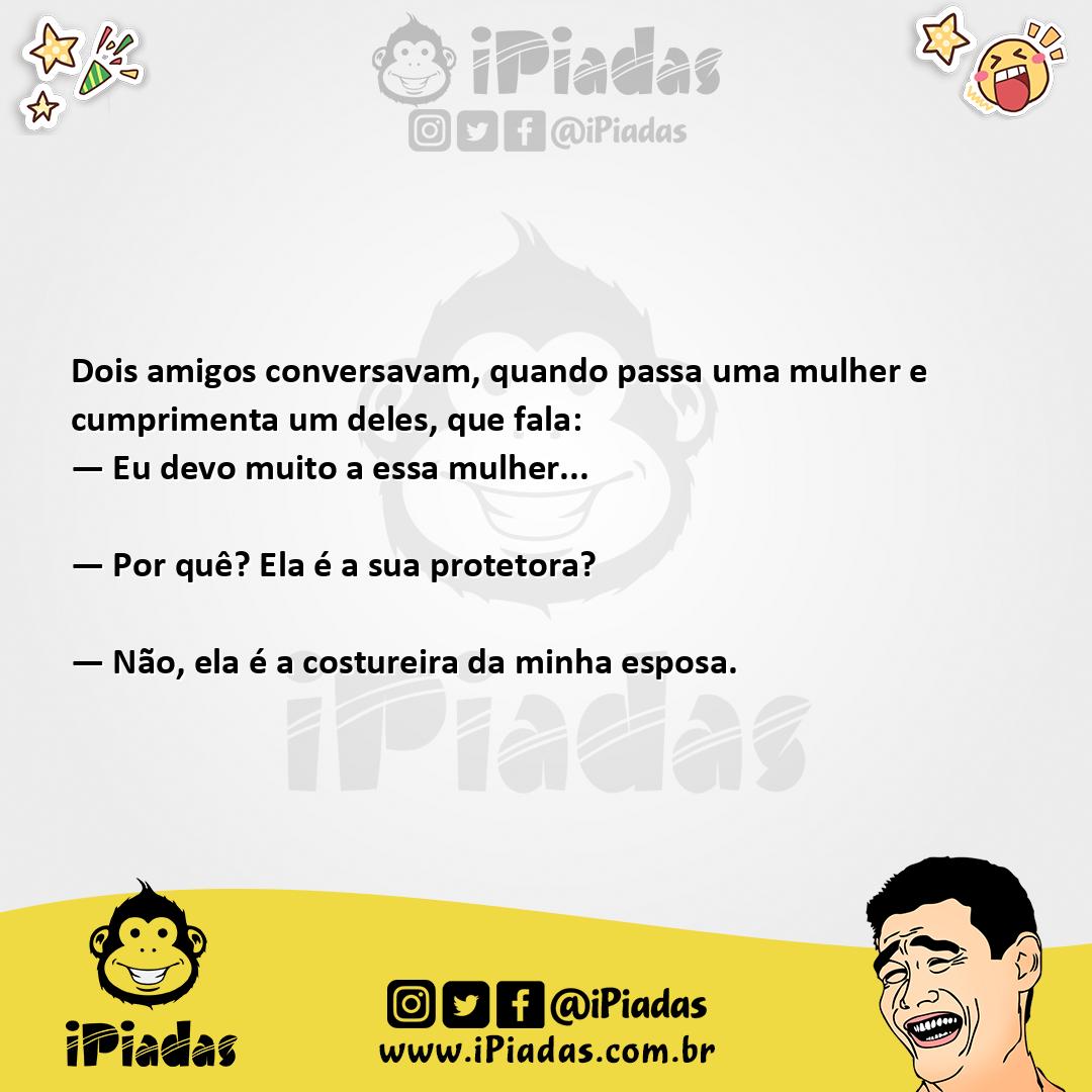 Ilustração da piada Devedor no iPiadas