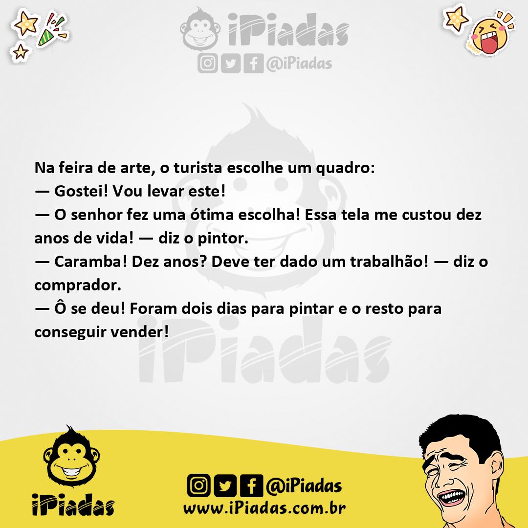 Ilustração da piada Dez Anos no iPiadas