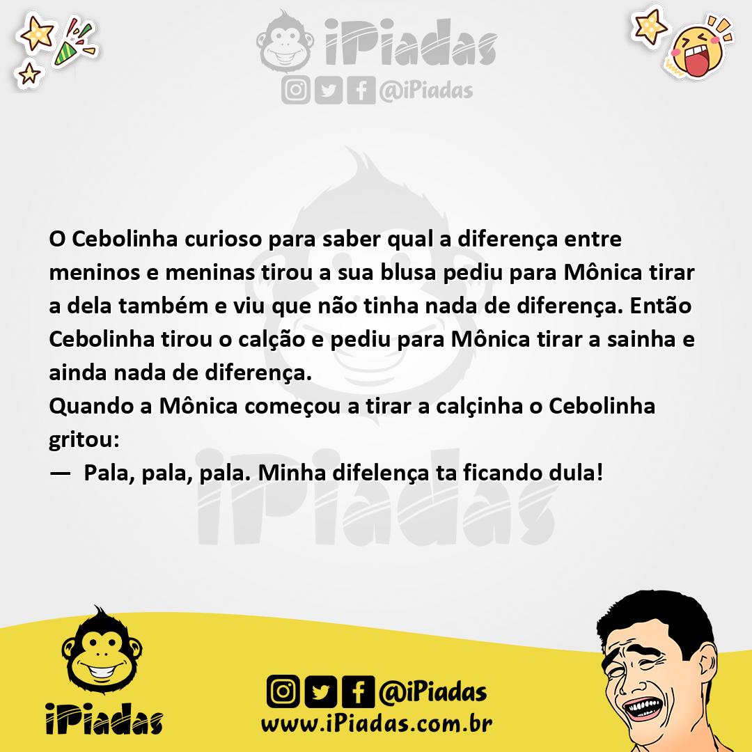 Ilustração da piada Diferença Meninos e Meninas no iPiadas