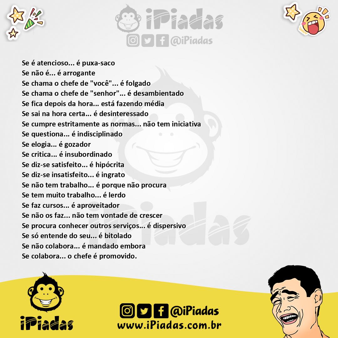 Ilustração da piada Dilema do funcionário no iPiadas