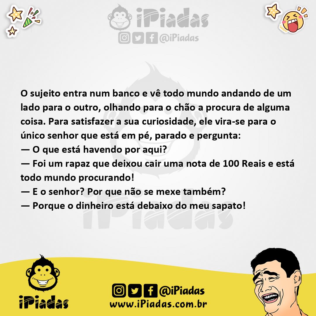 Ilustração da piada Dinheiro Perdido no iPiadas