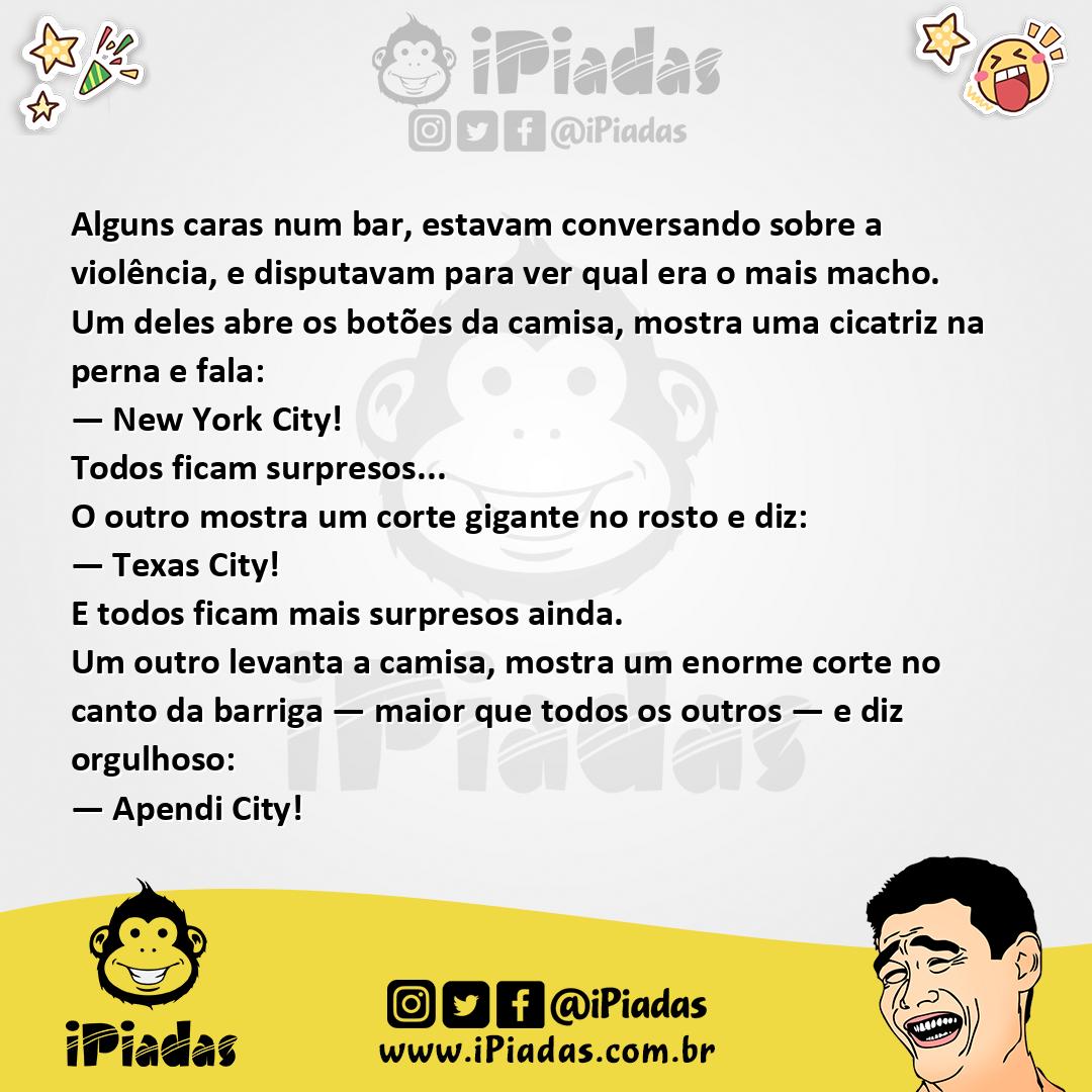 Ilustração da piada Disputa de Cicatrizes no iPiadas