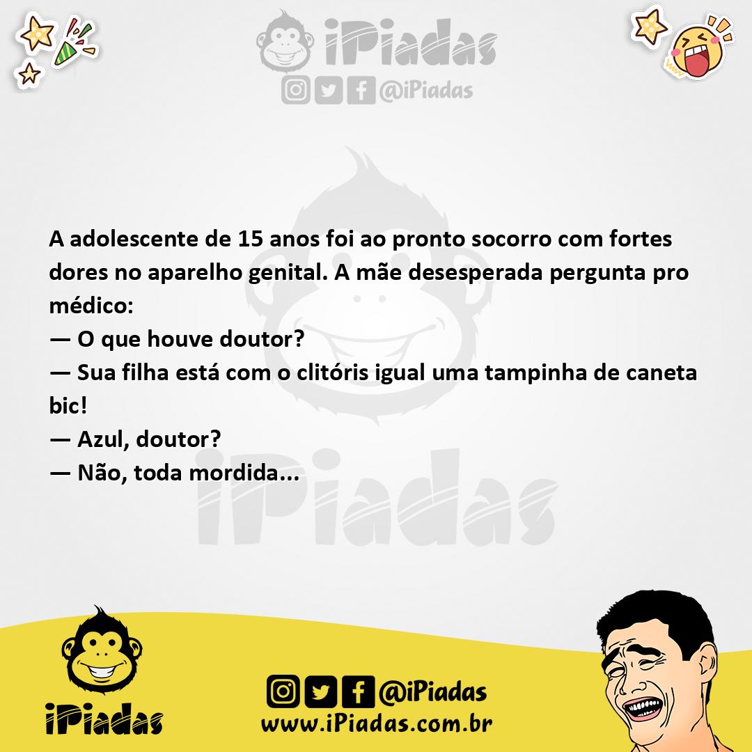 Ilustração da piada Dores no Aparelho Genital no iPiadas