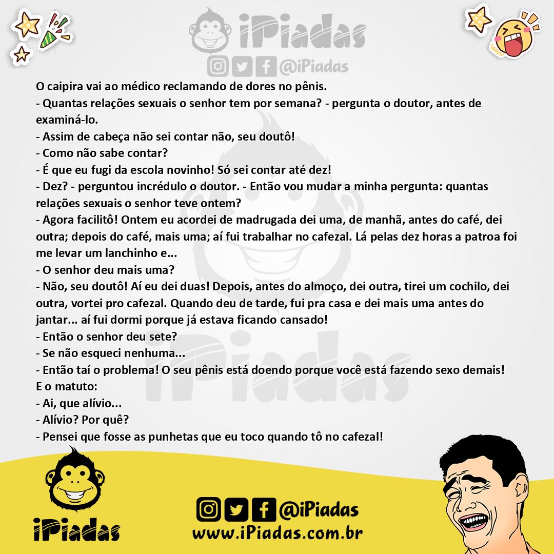Ilustração da piada Dores Sexuais no iPiadas