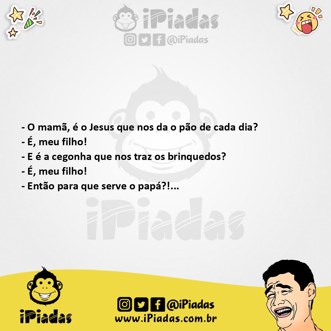 Ilustração da piada Dúvida da criança no iPiadas