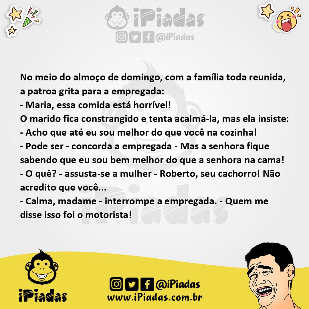 Ilustração da piada Empregada x Patroa no iPiadas