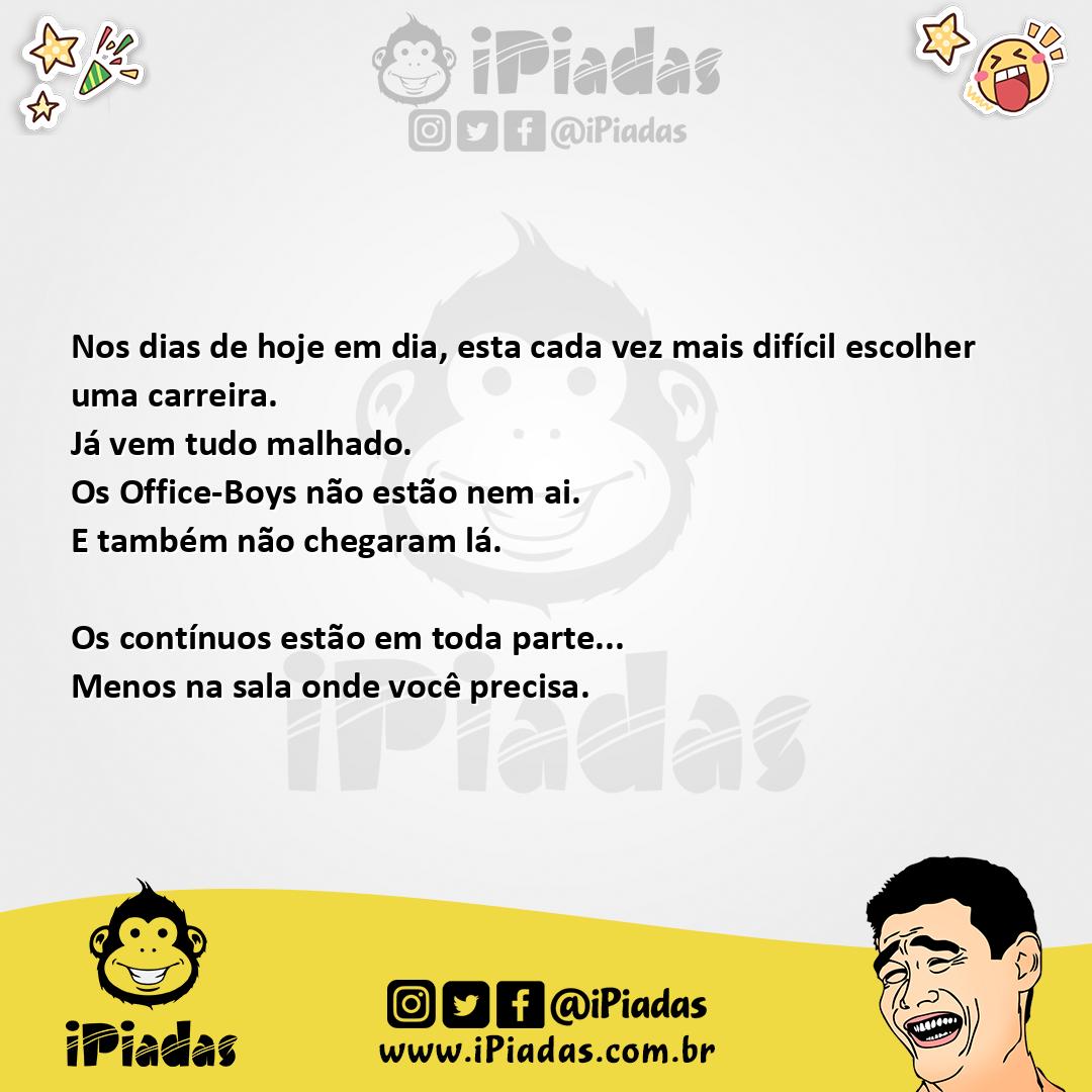 Ilustração da piada Escolher Uma Carreira no iPiadas