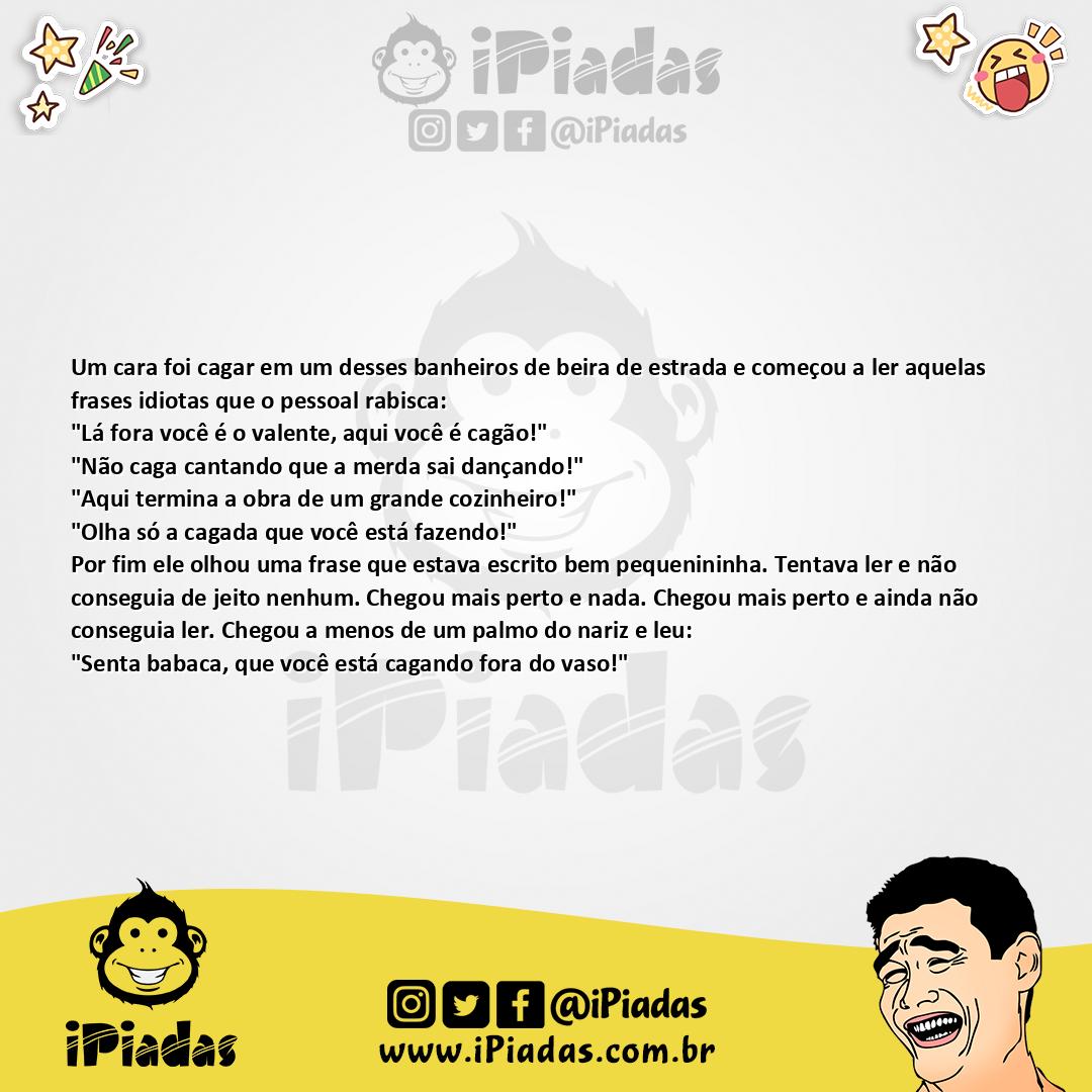 Ilustração da piada Escrito no Banheiro no iPiadas