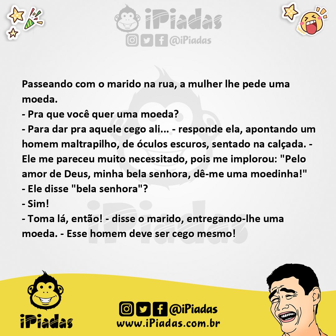 Ilustração da piada Esmola Justa no iPiadas