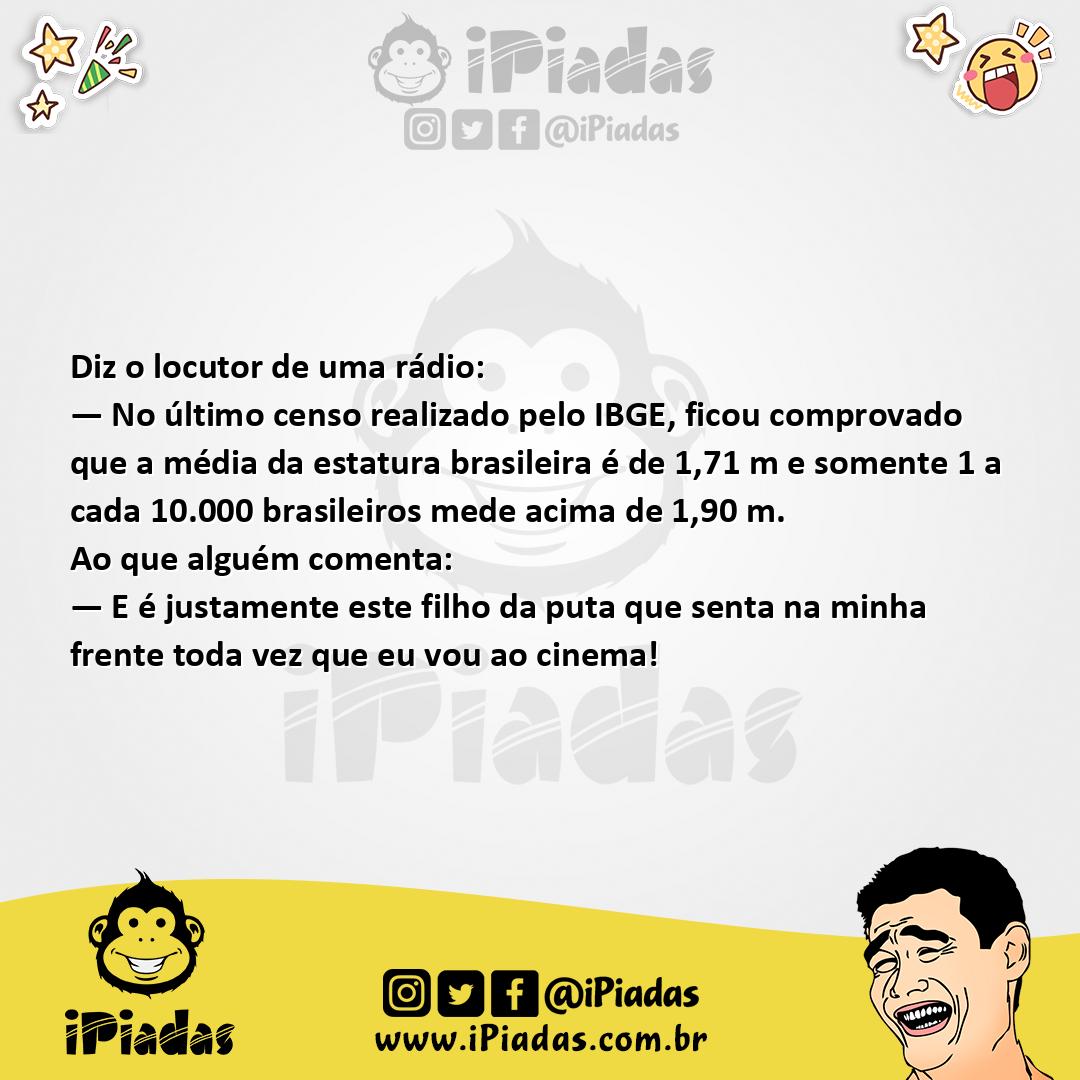 Ilustração da piada Estudo do IBGE no iPiadas