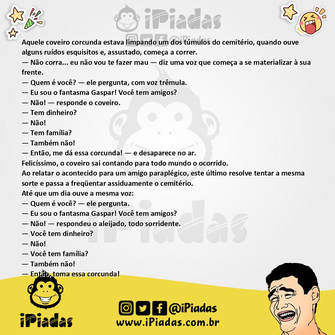Ilustração da piada Fantasma Gaspar no iPiadas