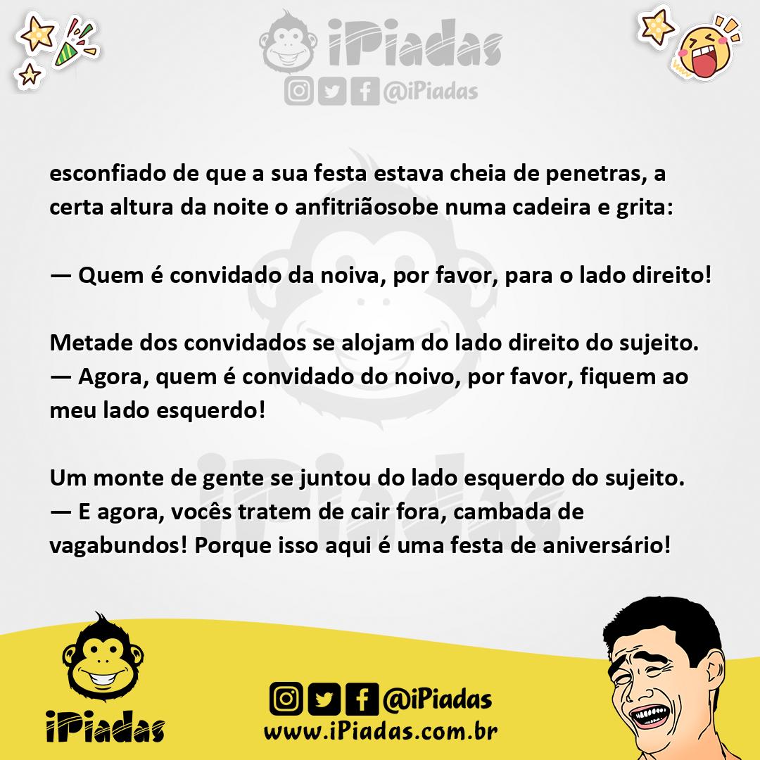 Ilustração da piada Festa da arromba no iPiadas