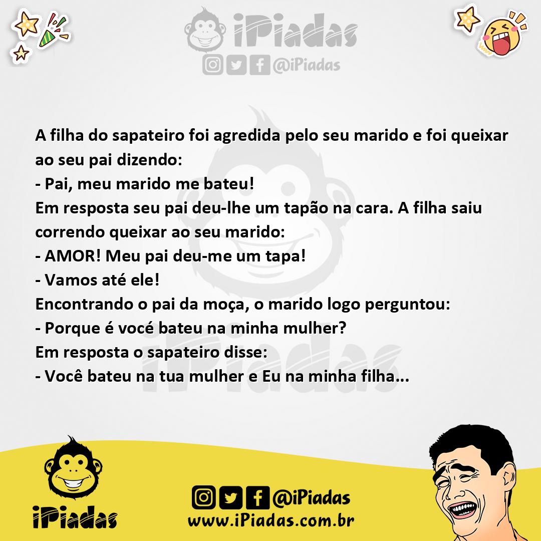 Ilustração da piada Filha Do Sapateiro no iPiadas
