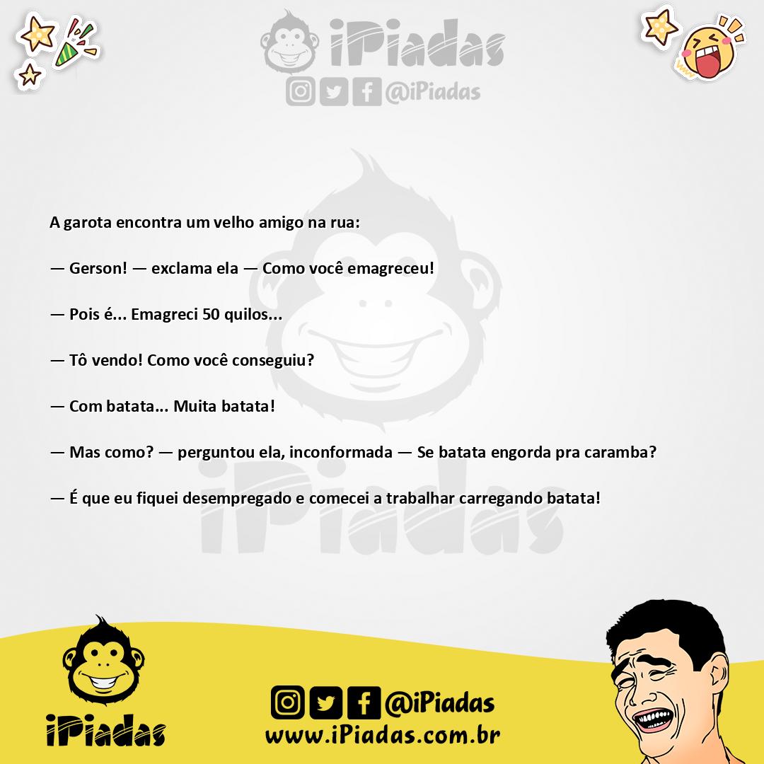 Ilustração da piada Fórmula do emagrecimento no iPiadas