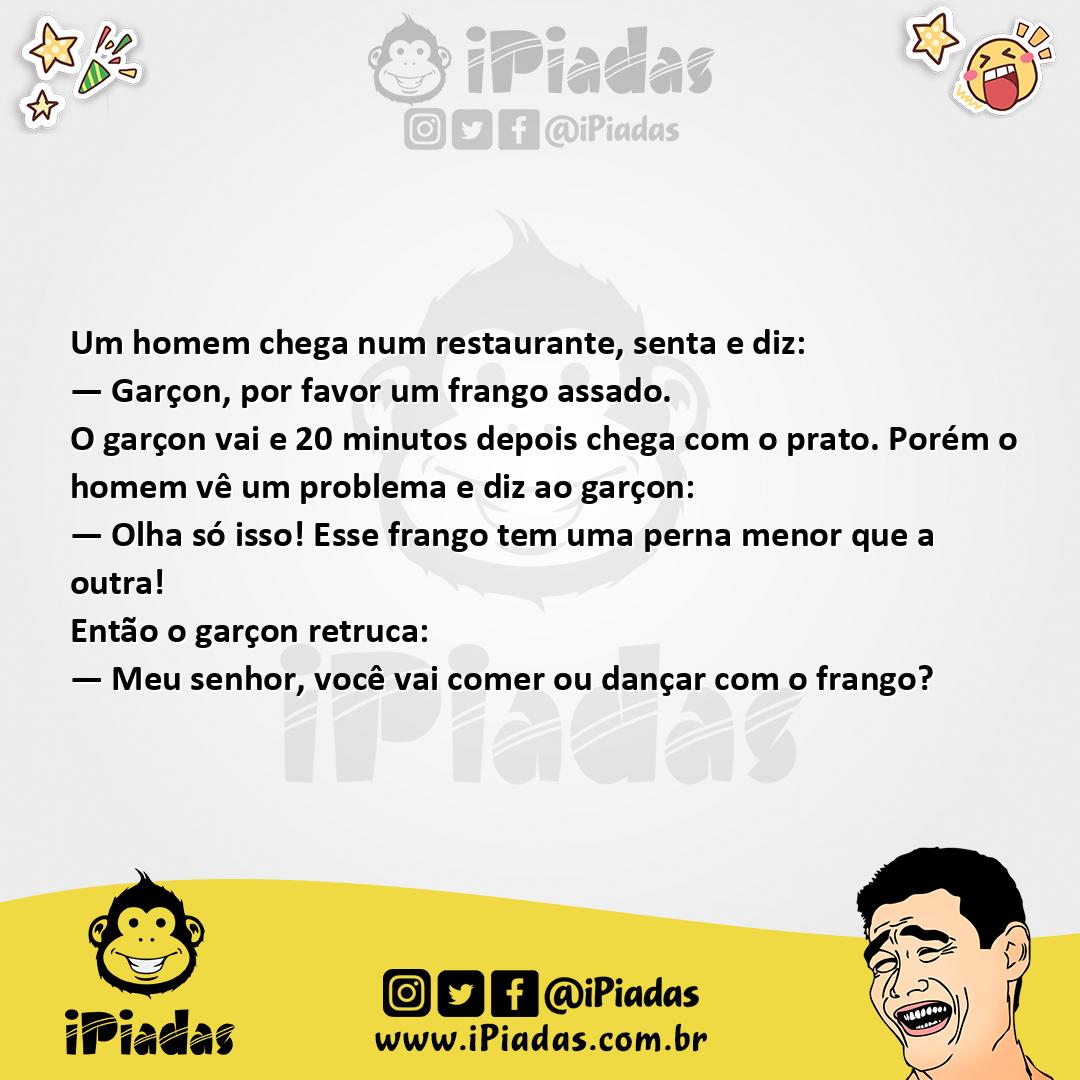 Ilustração da piada Frango Assado no iPiadas
