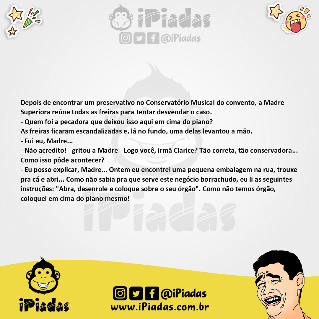 Ilustração da piada Freira inocente no iPiadas