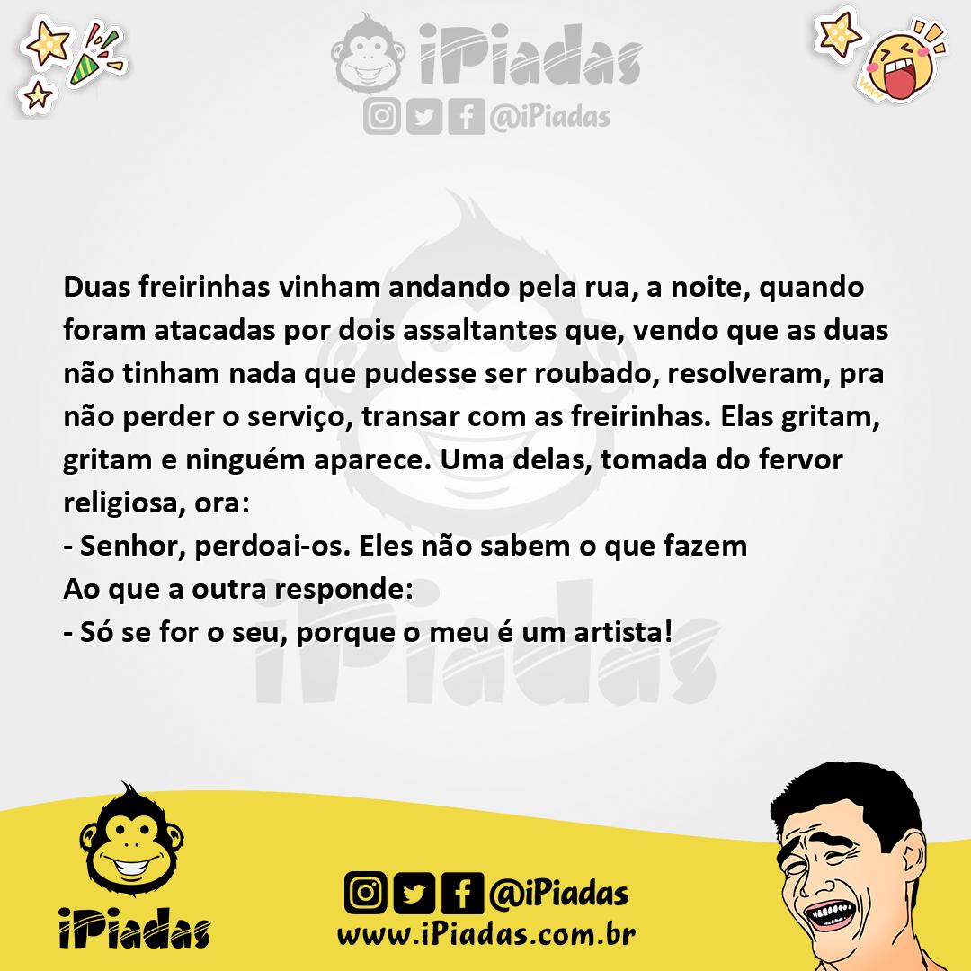Ilustração da piada Freiras atacadas no iPiadas