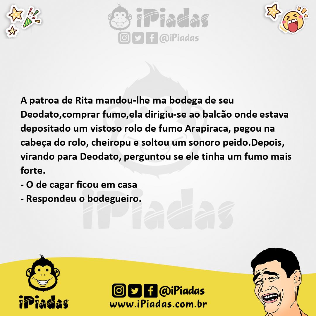 Ilustração da piada Fumo forte no iPiadas
