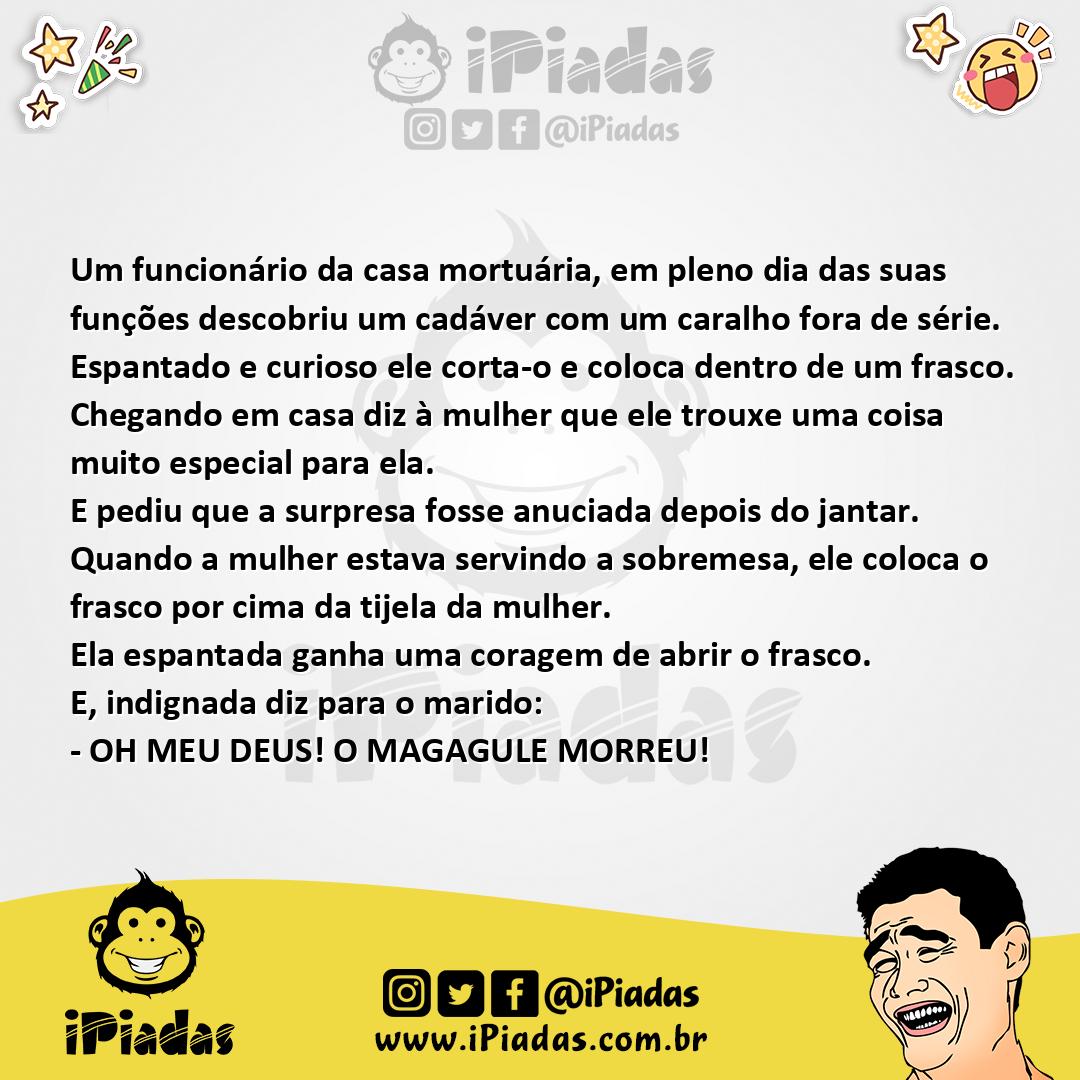 Ilustração da piada Funcionário da Casa mortuária no iPiadas
