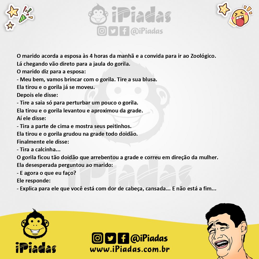 Ilustração da piada Gurila Doidão no iPiadas
