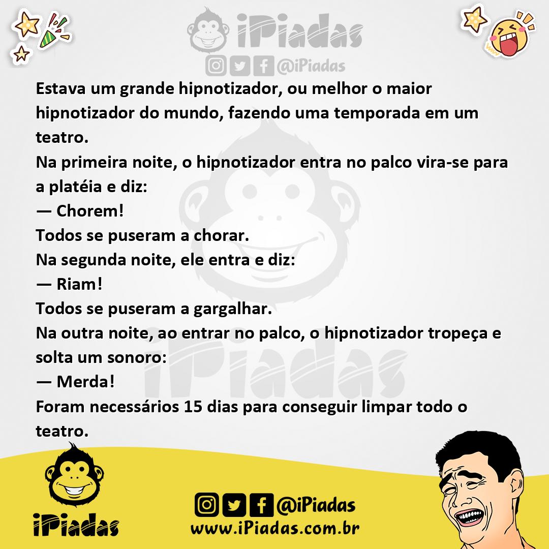 Ilustração da piada Hipnotizador no iPiadas