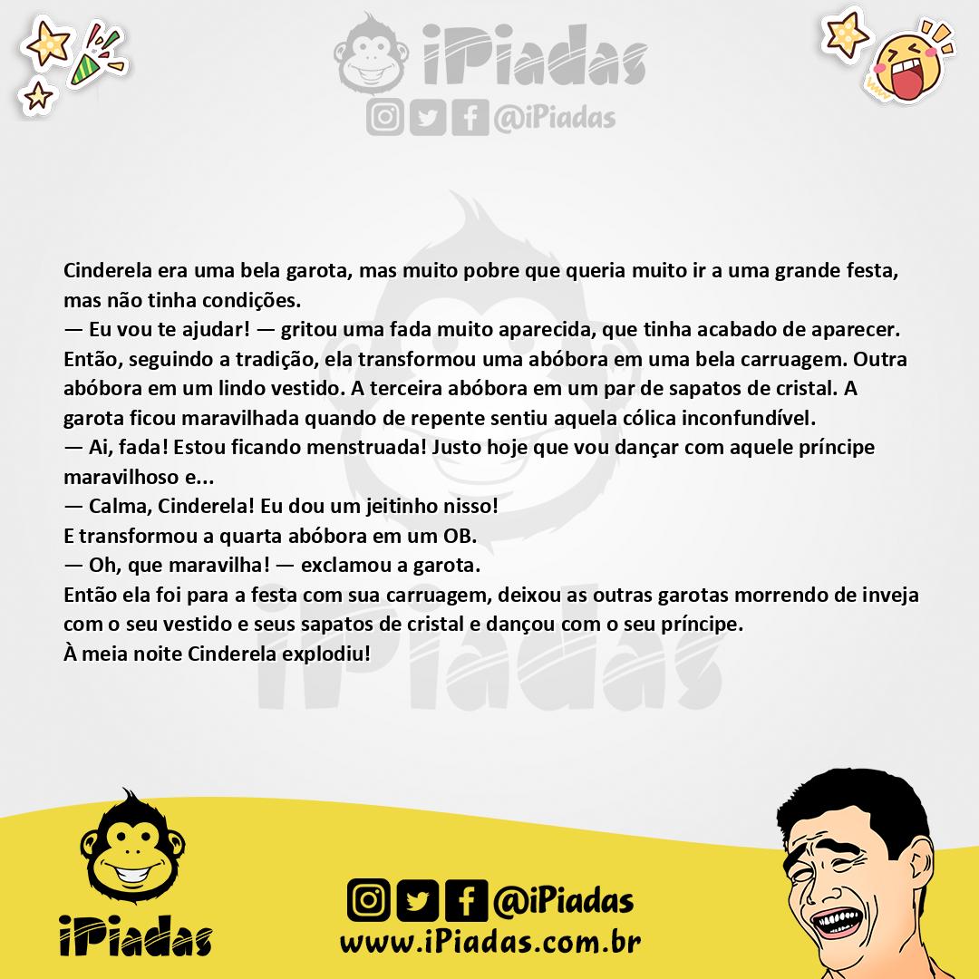 Ilustração da piada História da Cinderela no iPiadas