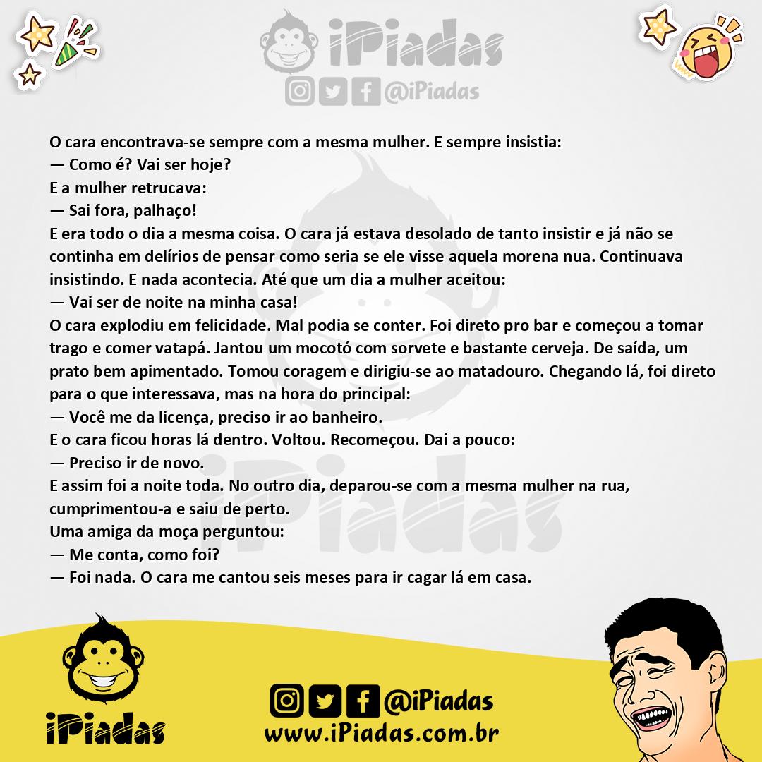 Ilustração da piada Homem Insistente no iPiadas