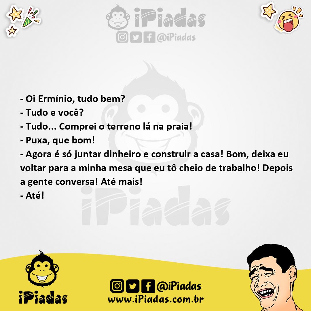 Ilustração da piada Homens conversando no iPiadas
