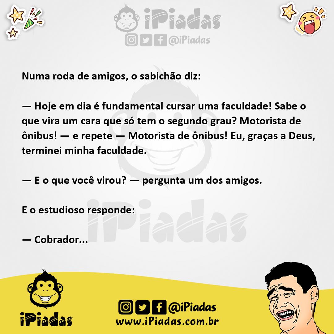 Ilustração da piada Importância do estudo no iPiadas