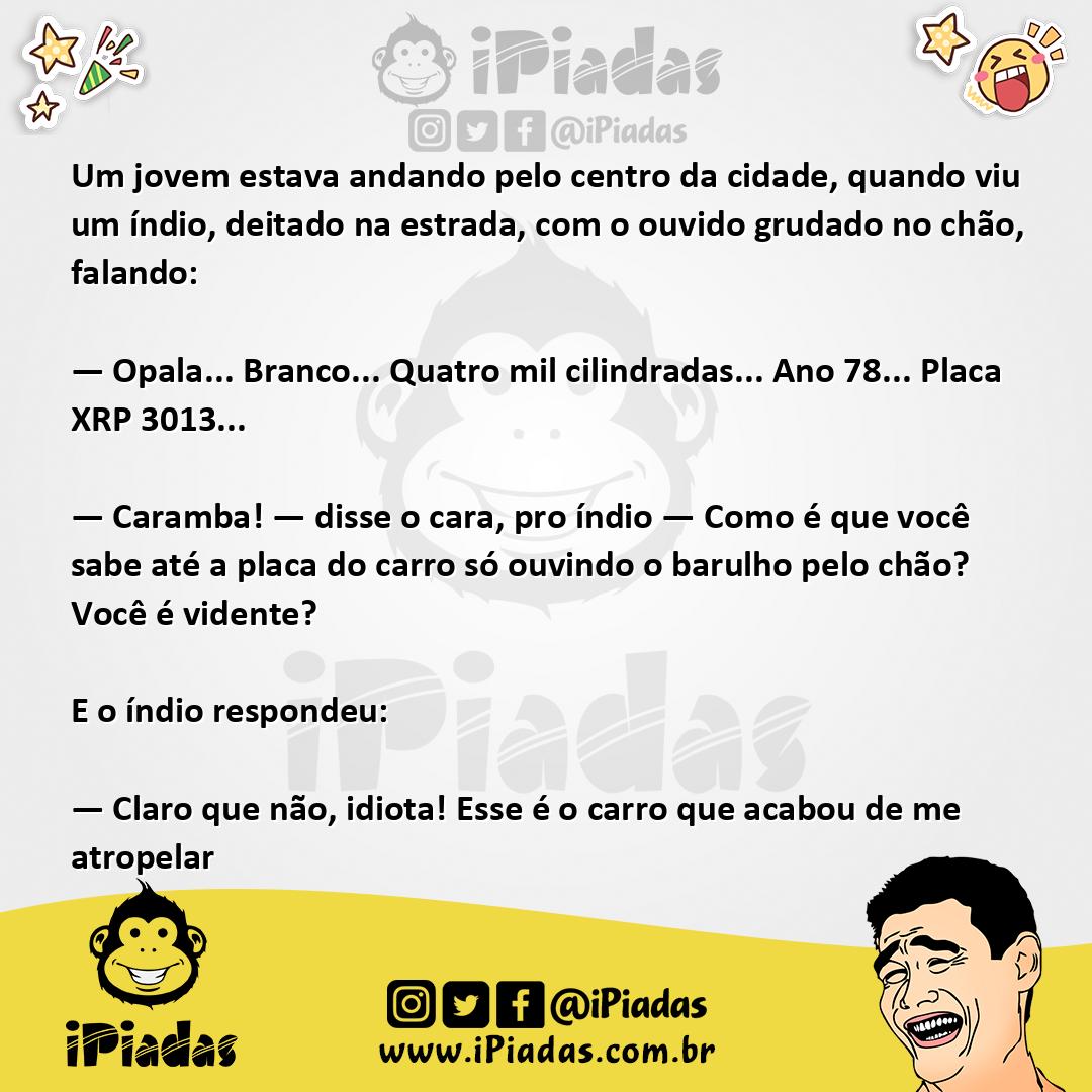 Ilustração da piada Índio vidente no iPiadas