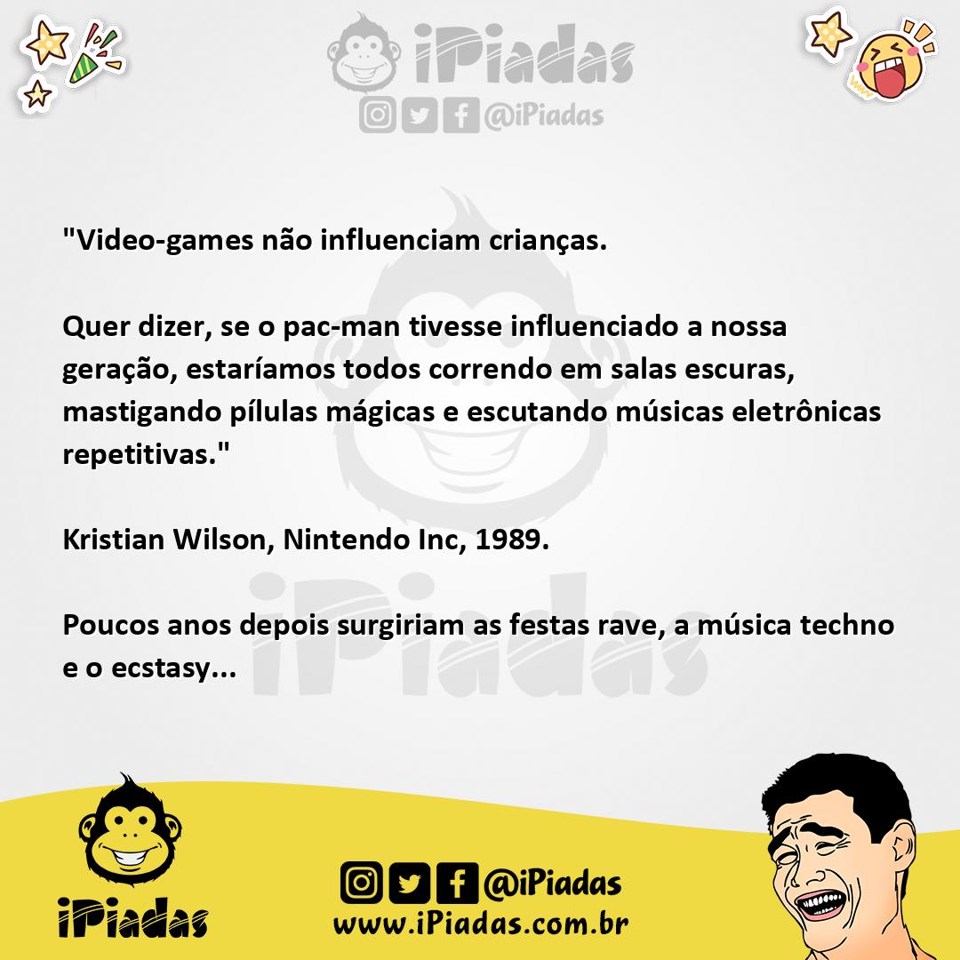 Ilustração da piada Influência dos Video-Games no iPiadas