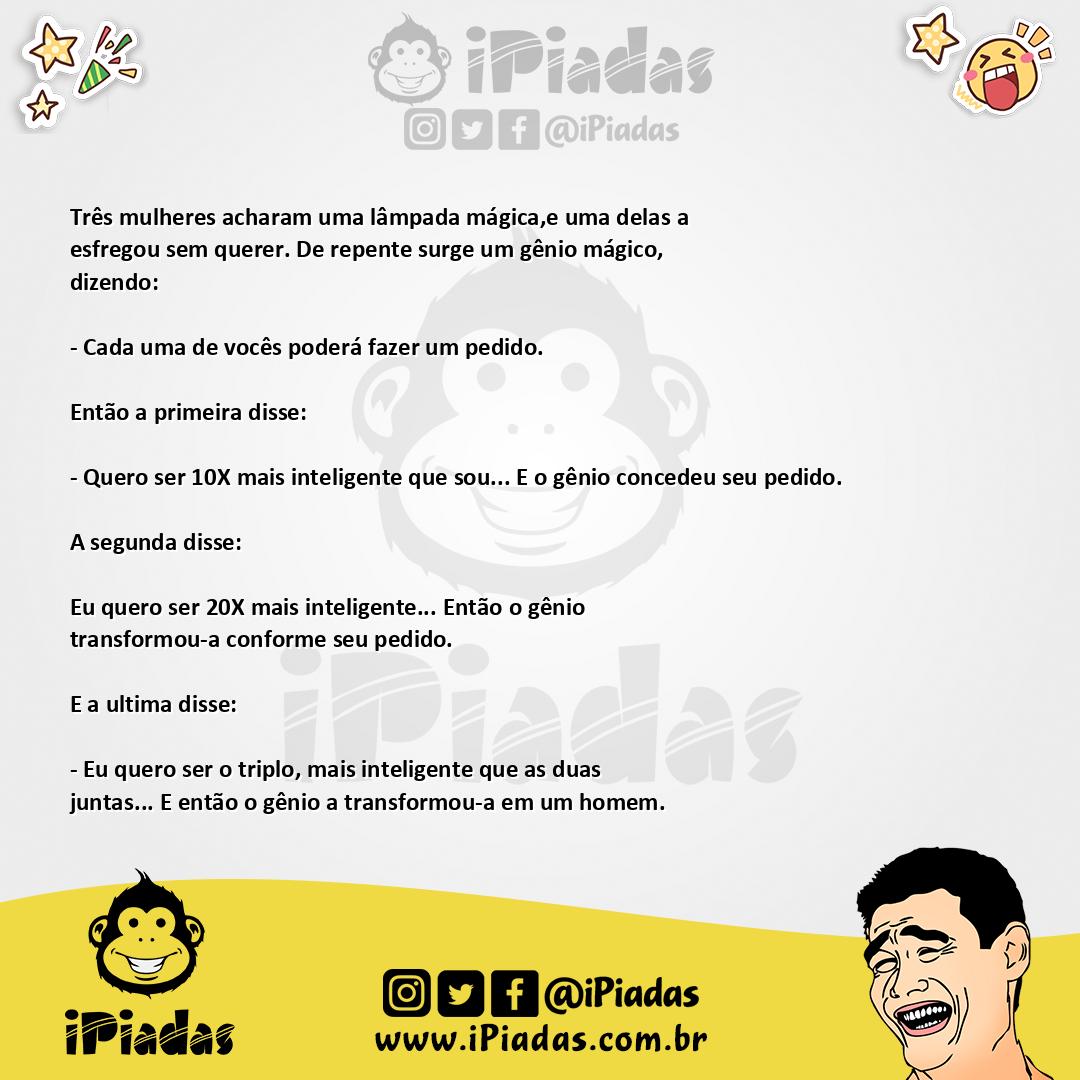 Ilustração da piada Inteligência no iPiadas